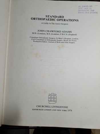 Standard  Orthopedic  Operations
