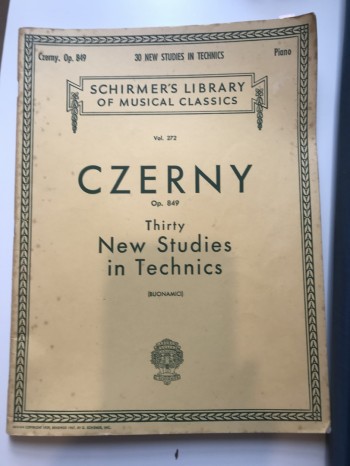 CZERNY OP.849 THIRTY NEW STUDIES IN TECHNICS