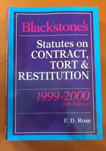 Blackstone's Statutes on Contract, Tort & Restitut