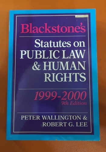 Blackstone’s Statutes on Public Law & Human Rights