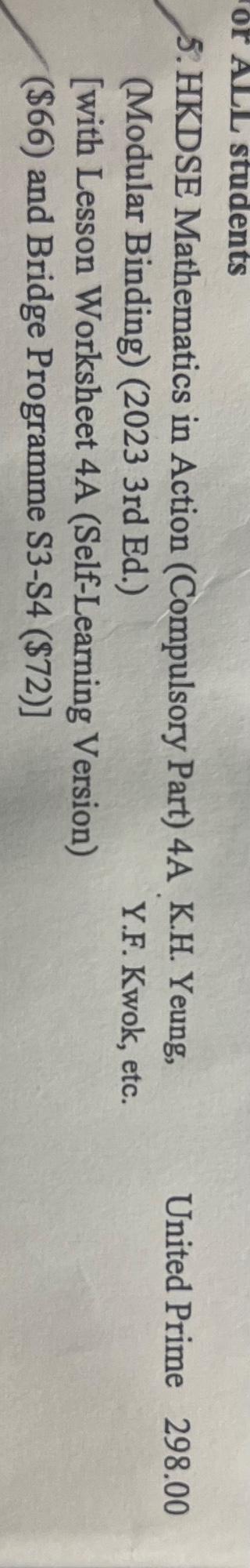 MATHEMATICS in Action 4A - 2