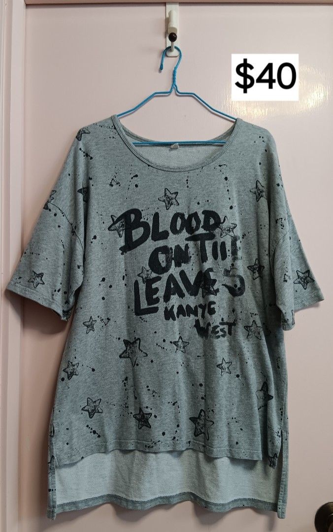 (只限將軍澳地鐵站交收)灰色星星圖案中袖襯衫