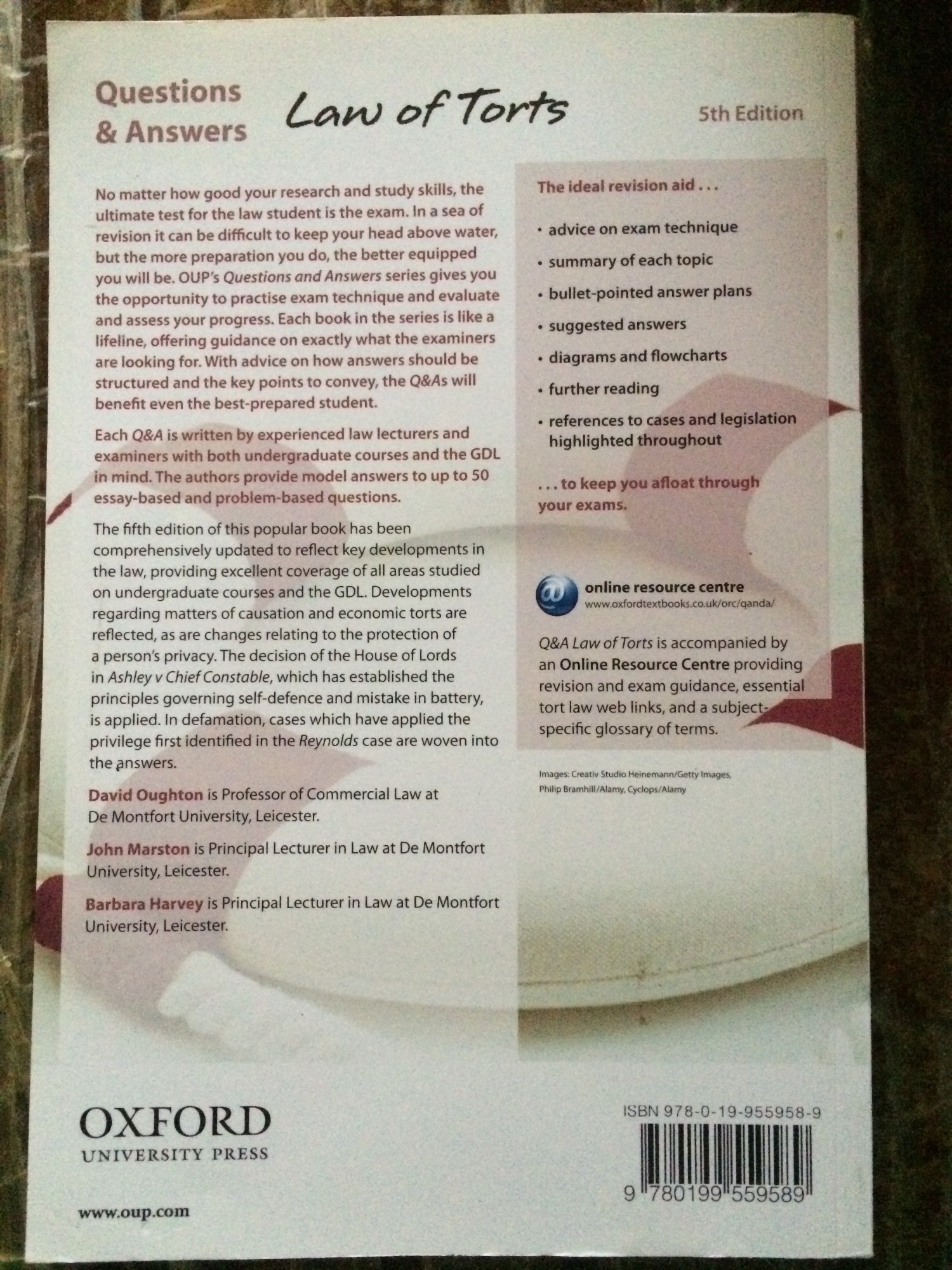 Law of Torts 2009 and 2010 - 2