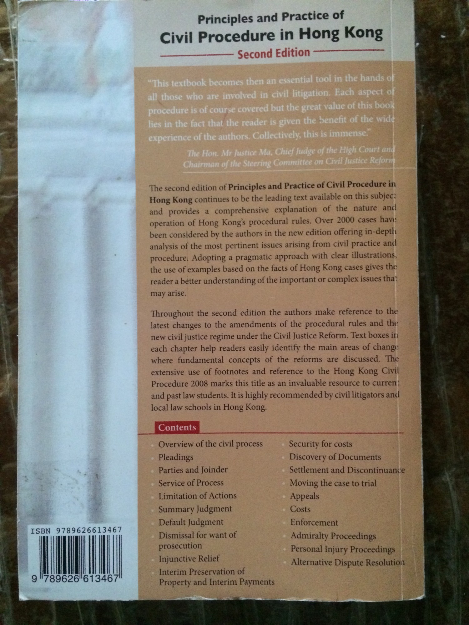 Principles and Practice of Civil Procedure in Hong Kong - 2