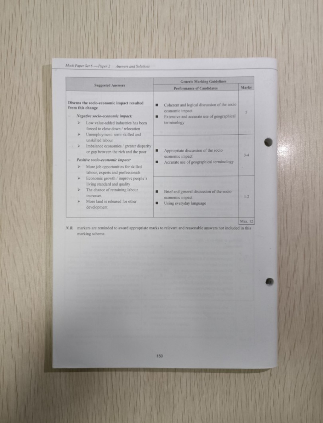 [ DSE ] Newest Geography for HKDSE - Geography Mock Paper Collection ( Answer Book ) ( Fifth Edition ) - 2