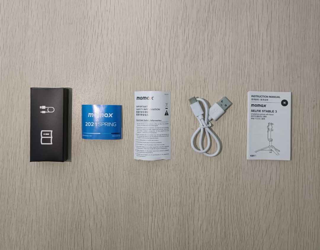自拍穩定器 [ MOMAX - Selfie Stable 3：Smart Gimbal and Tripod ( KM16D ) ] ( 連透明包裝袋 & 防潮珠 ) - 5