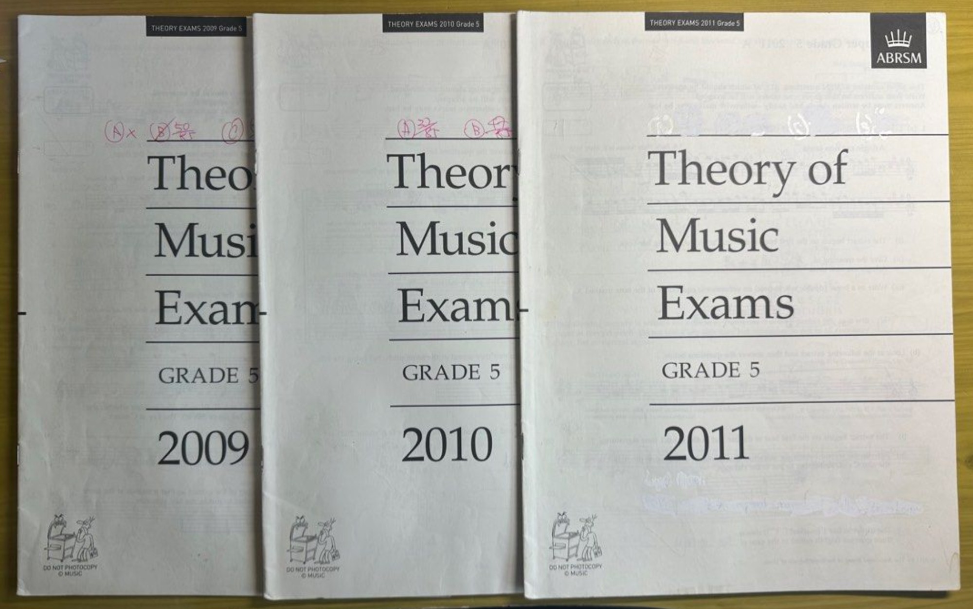 2009-2011 ABRSM music theory grade 5 五級樂理 past paper 歷屆試題