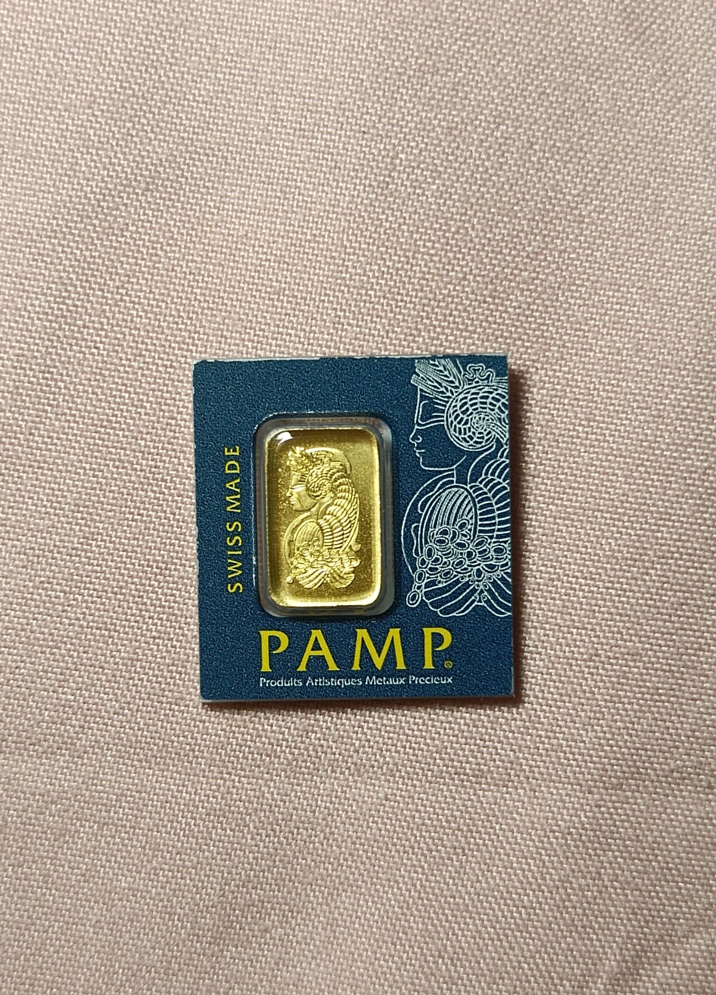 [ 正版 ] 瑞士 PAMP 財富女神多克重 25 連片 99.99% 壓鑄金條 1 克 ( 1 克版出售 ) ( 0.0267 兩) ( 連透明包裝袋 & 透明真空袋 & 防潮珠 ) ( 連影印單 )