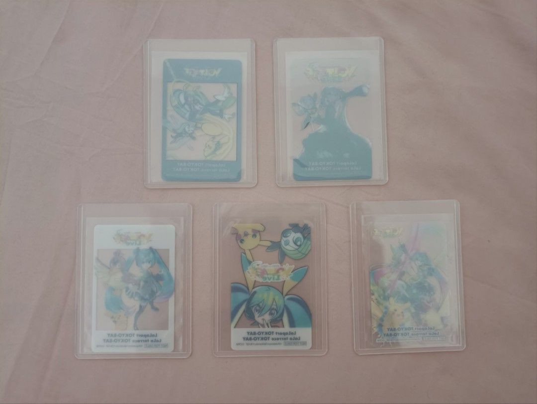 [ 正版 ] 裸卡 / Raw 卡 Pokemon Japanese  初音未來 x 比卡超 寵物小精靈 寶可夢 透明卡 LaLaport TOKYO-BAY LaLa terrace TOKYO-BAY ( 合共 5 張 ) ( 全齊 ) ( 連透明卡套 ) - 2