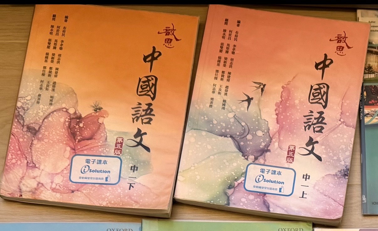 睇書中一中文書上、下冊
